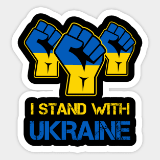 I Stand with Ukraine Protest Fist Sticker